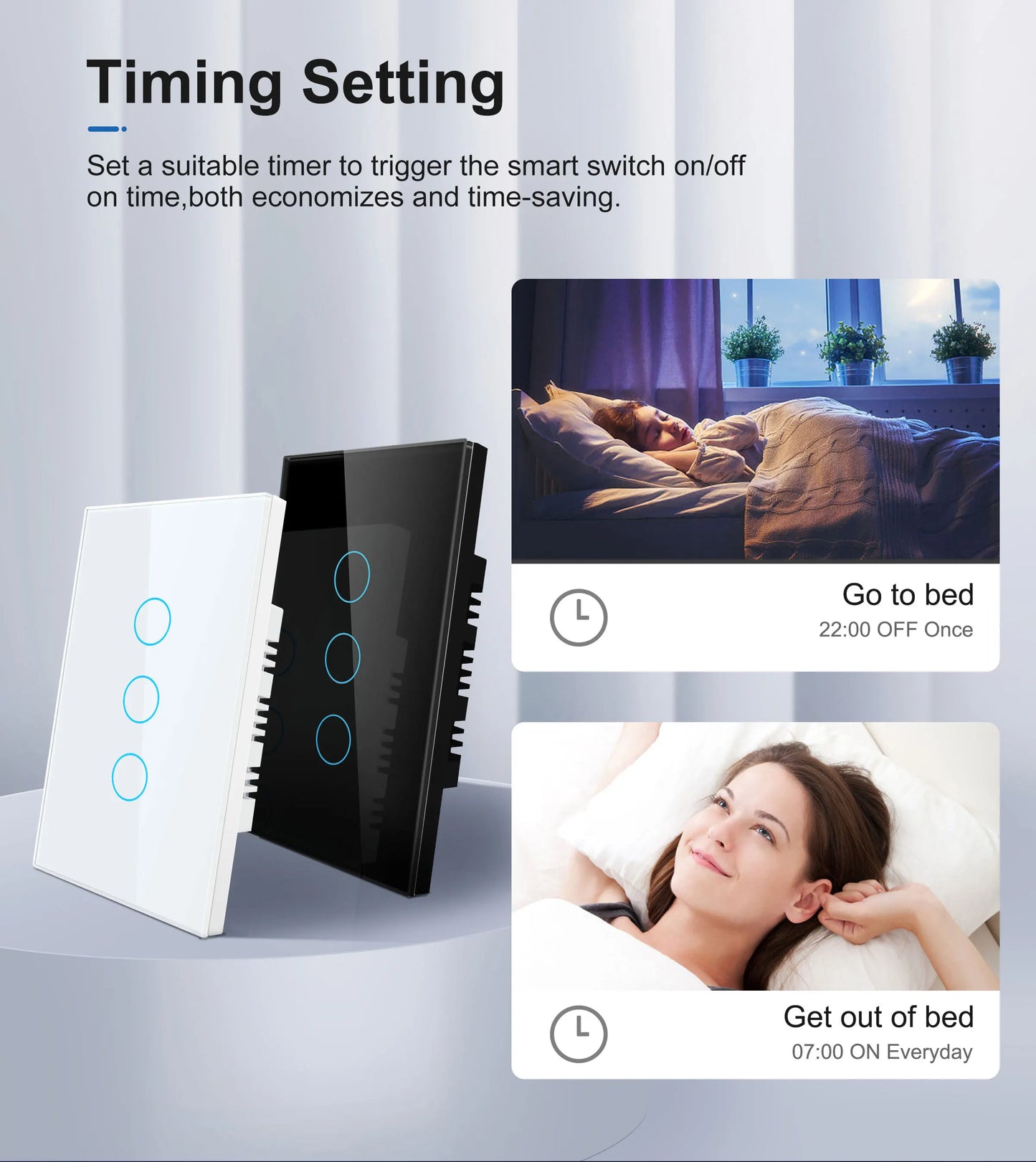 Interruptor tactil 3 botones WIFI Tuya Smart BLANCO