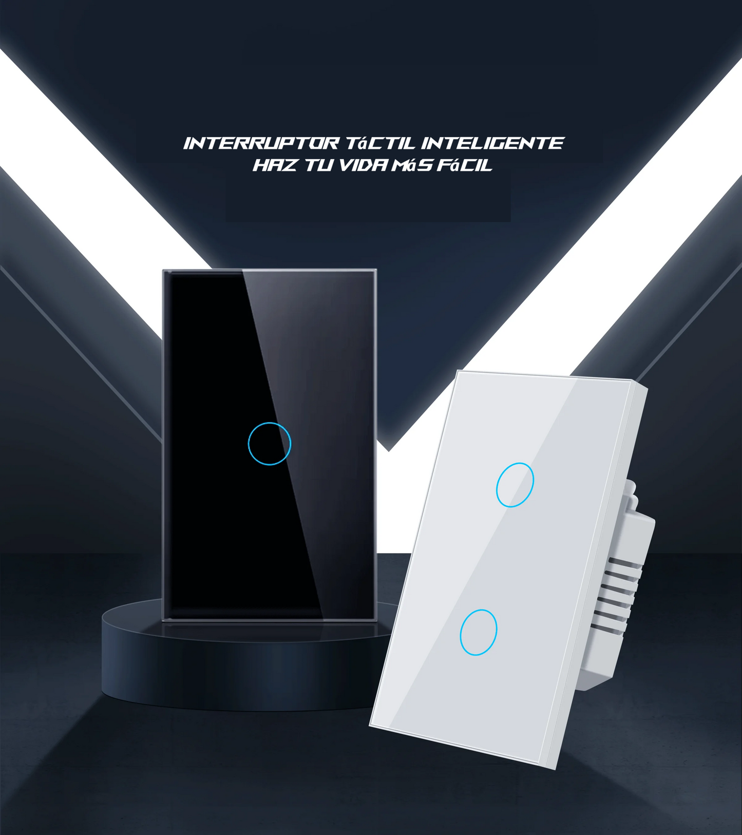 Interruptor tactil 3 botones WIFI Tuya Smart BLANCO