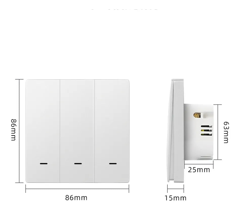 Interruptor inteligente WIFI 3 botones